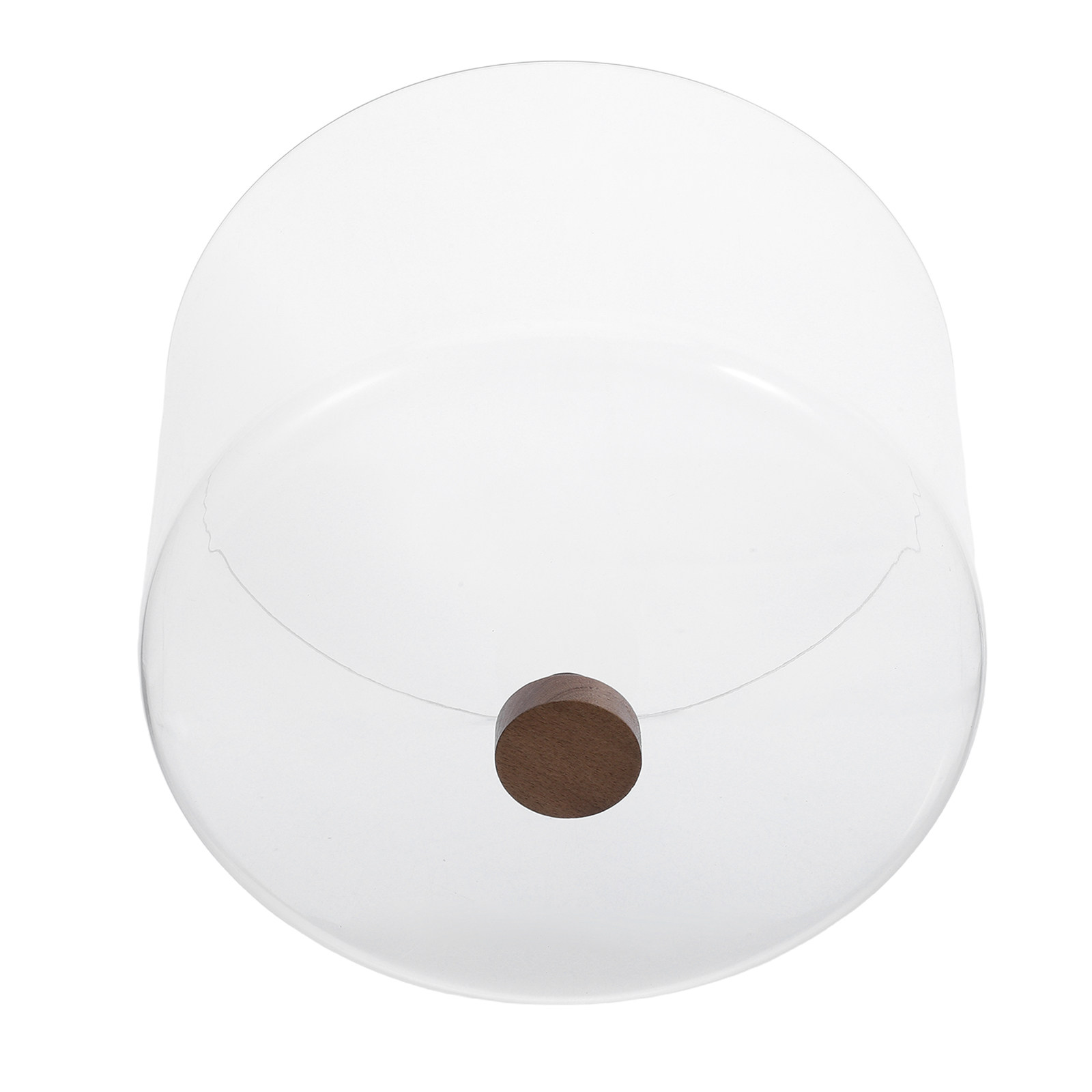 Plastic Dome Clear - クリアケーキドームカバー 11インチ ラウンドケーキスタンド プラスチック製フードクローシュ デザートディスプレイサービングプラッター 木製ハンドル