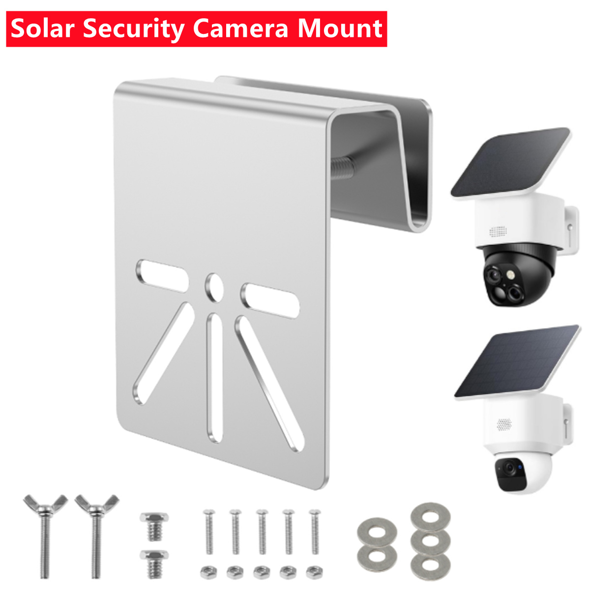 Eufy Camera S340 - 壁掛け式ガターブラケット ガターマウント 金属製壁掛けブラケット チャンネルマウント ソーラーカメラホルダー Eufy