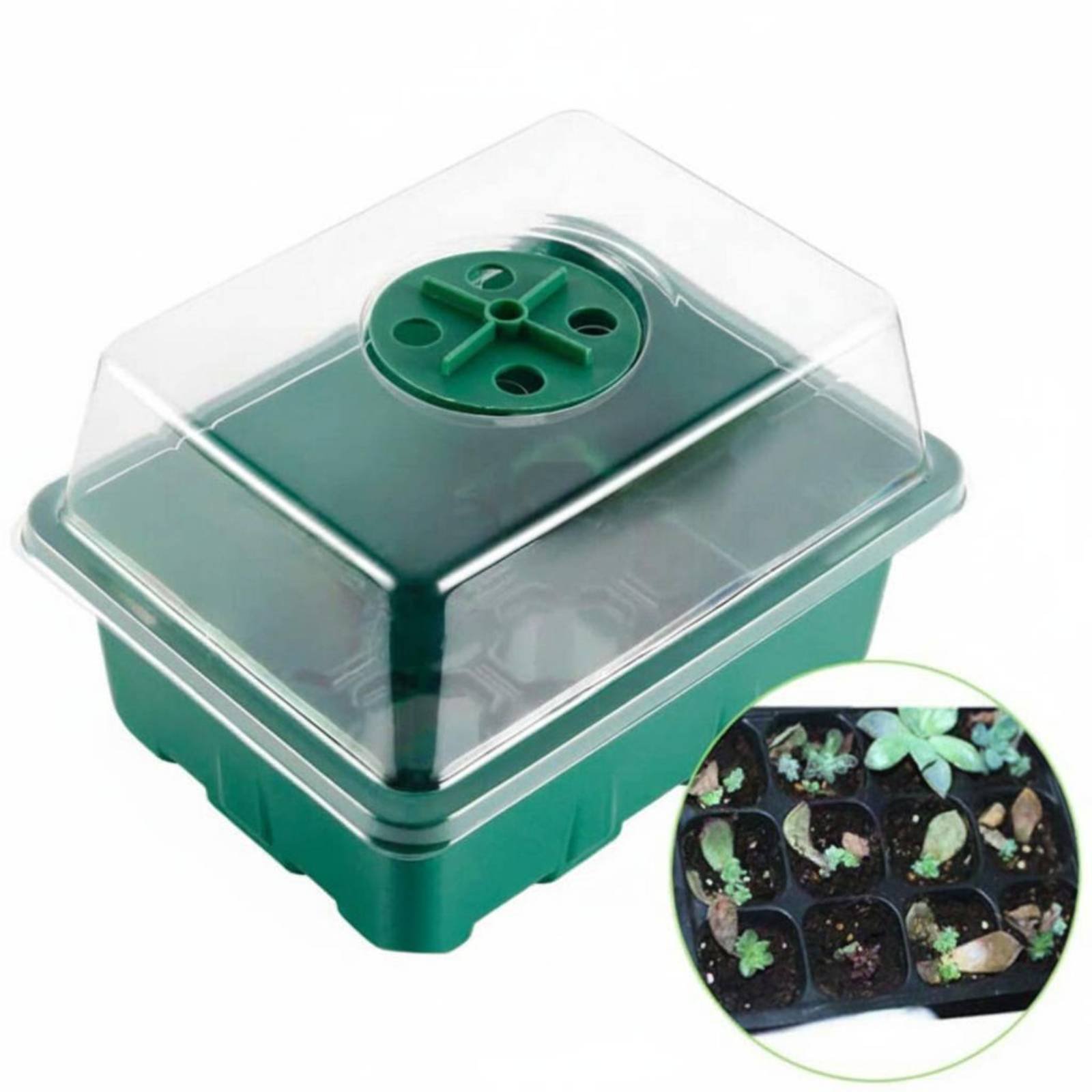 12区画発芽トレイ内蔵排水機能付き12区画発芽キット発芽トレ - Humidity Dome Kit のレビューと価格