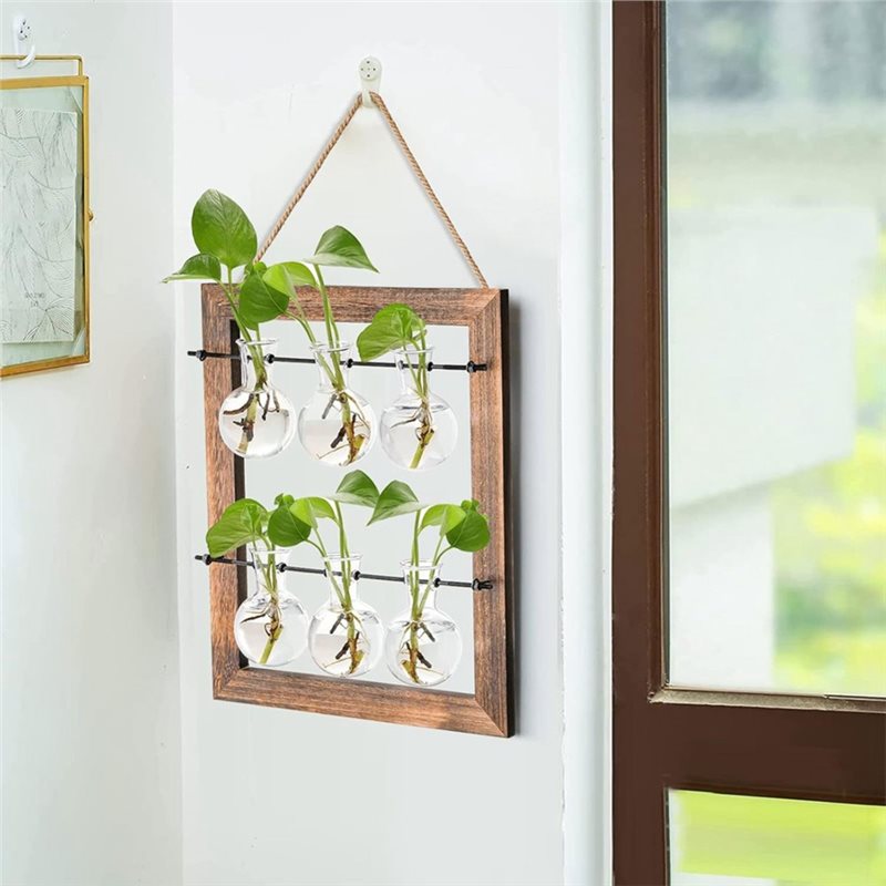 壁掛け式繁殖ステーション、水耕栽培植物用吊り下げガラス製テラ - Propagation Station Vase のレビューと価格
